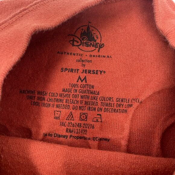 Disney Medium‎ Red Black Print Long Sleeve Pullover Spirit Jersey Sweater - Picture 2 of 4